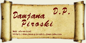 Damjana Piroški vizit kartica